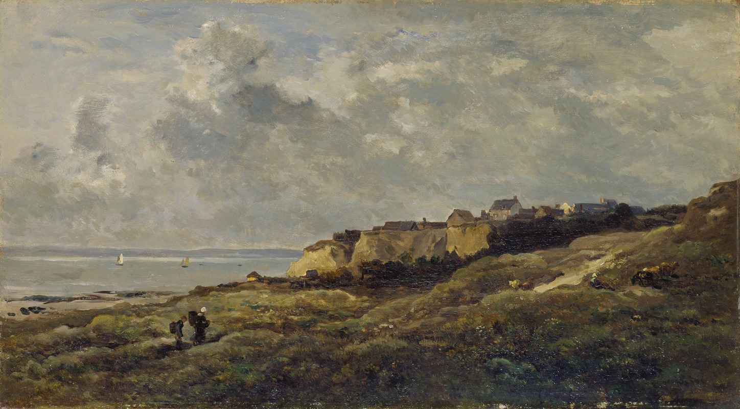 Charles François Daubigny - Coastal Landscape in Normandy (Villerville-sur-Mer)