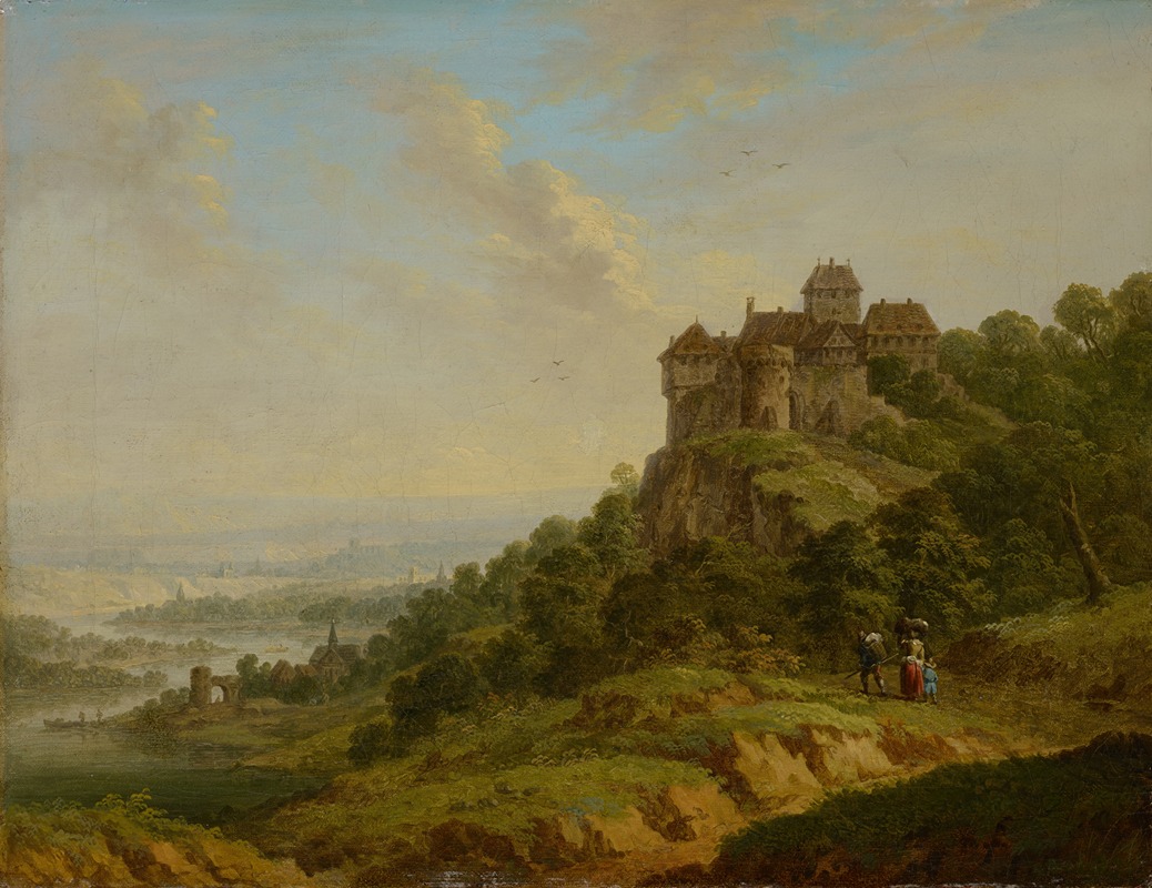 Christian Georg Schütz the elder - Landscape with Castle