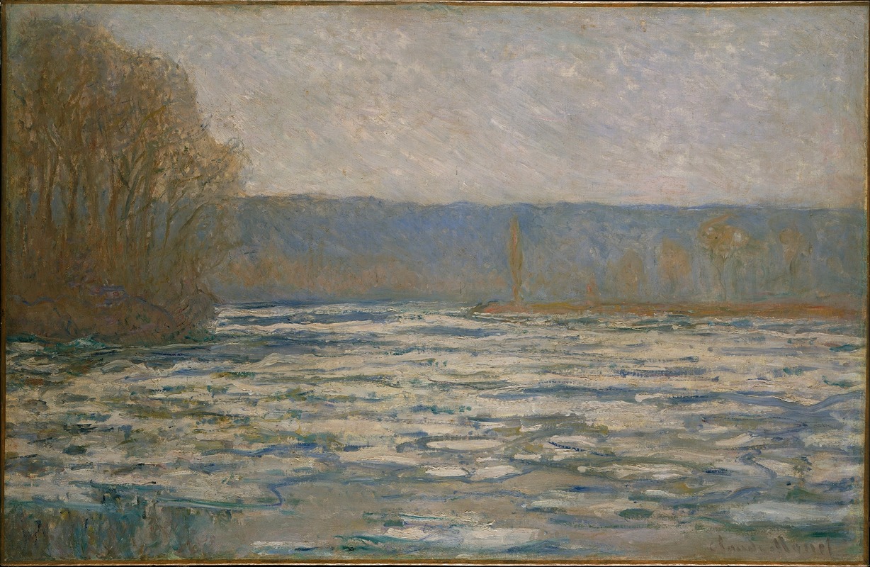 Claude Monet - Ice breaking up on the Seine near Bennecourt