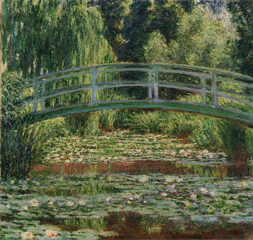 Claude Monet - The Japanese Footbridge and the Water Lily Pool, Giverny