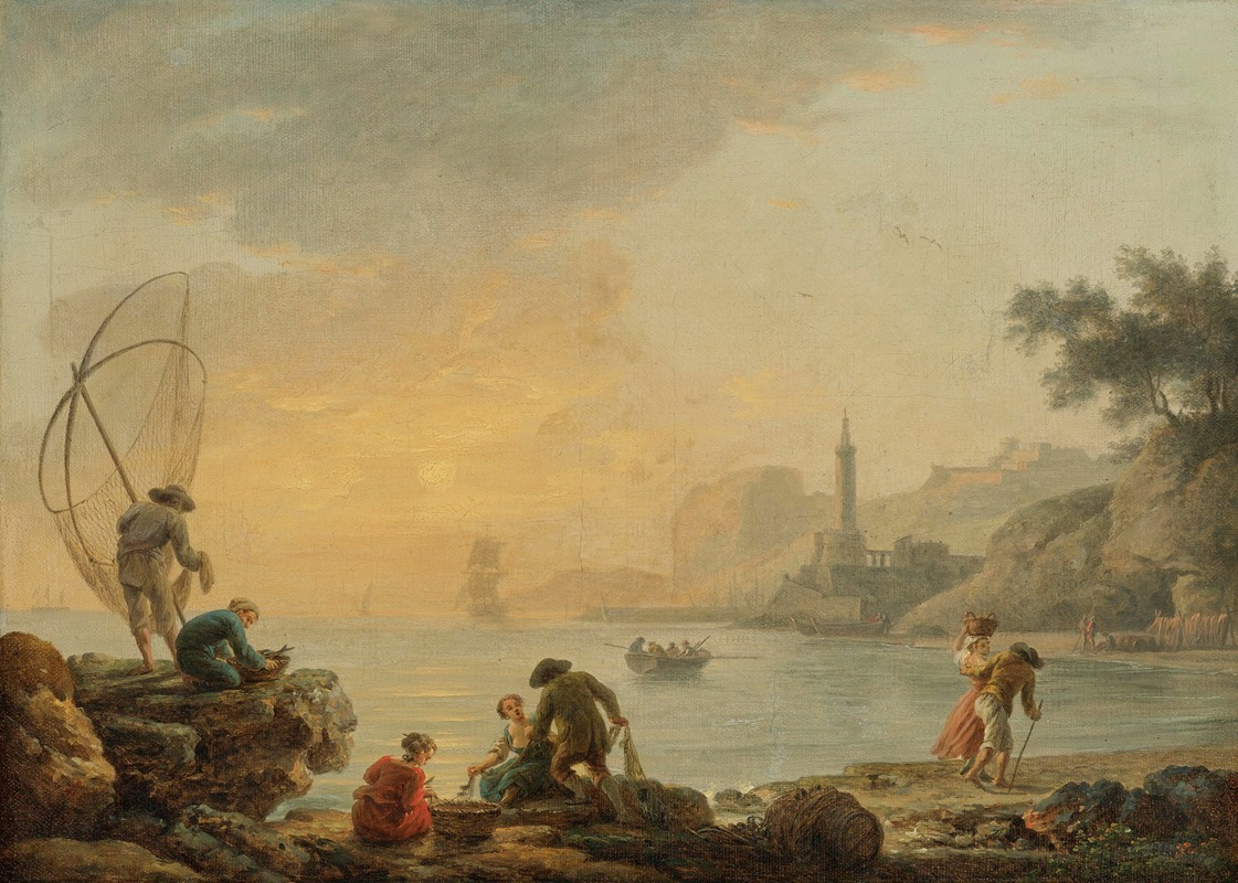 Claude-Joseph Vernet - Sunrise With Fishermen
