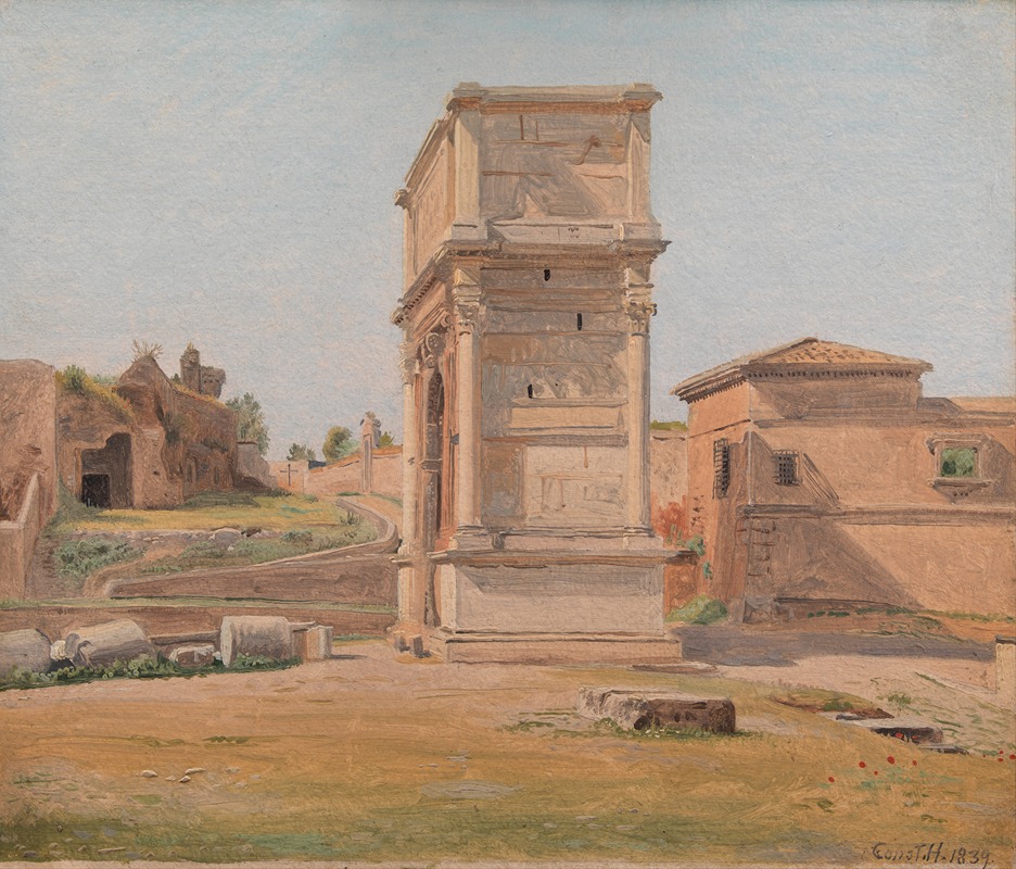 Constantin Hansen - The Arch of Titus in Rome