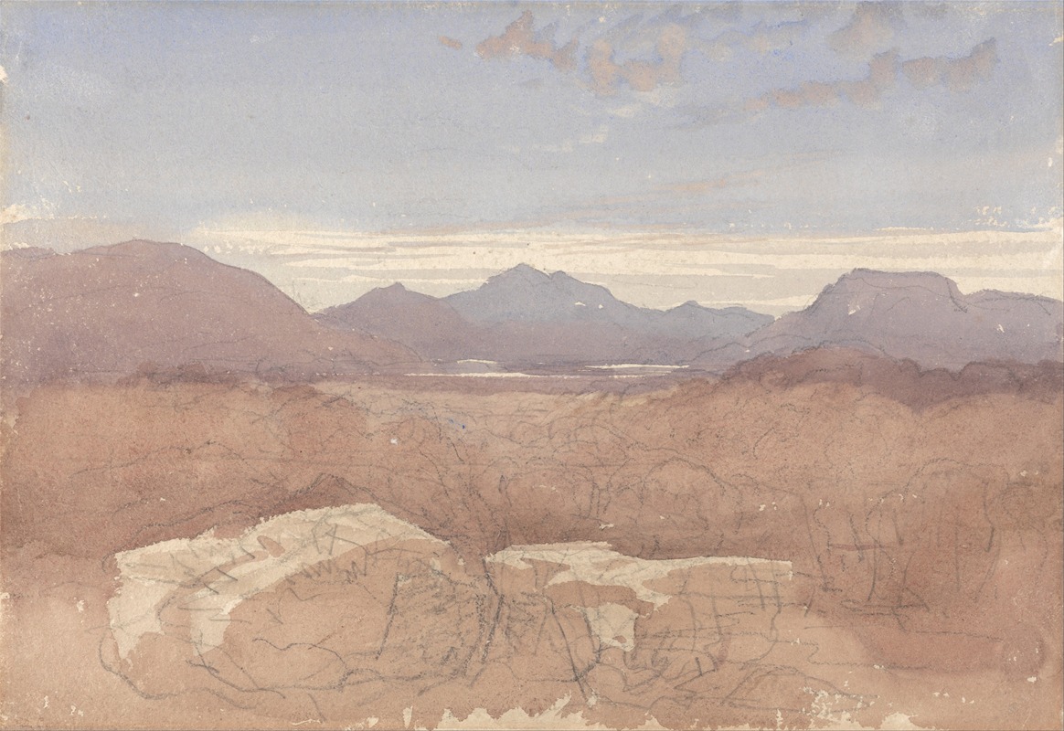 David Cox - A Mountainous View, North Wales