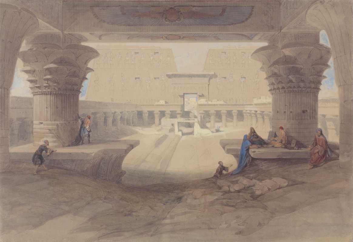 David Roberts - From under the Portico of the Temple of Edfu, Upper Egypt