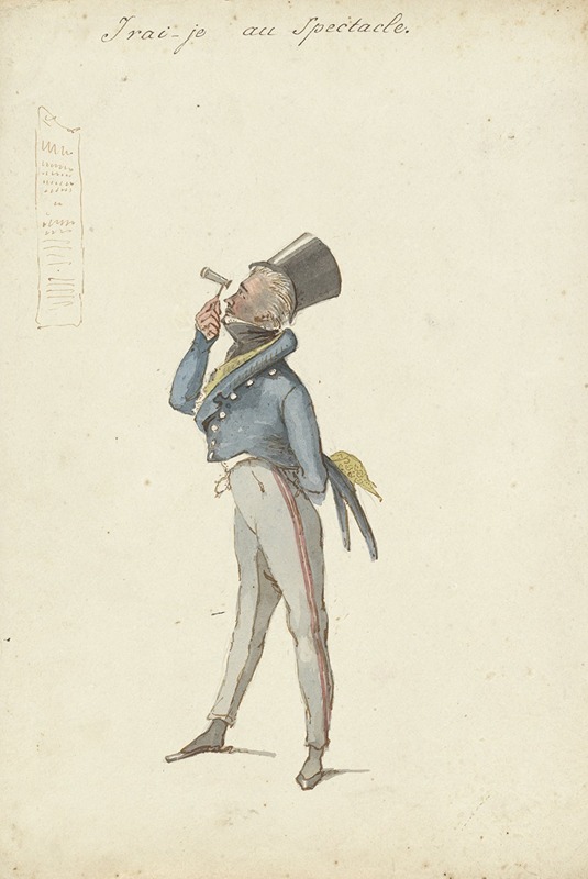 Pieter van Loon - Staande man met verrekijkertje