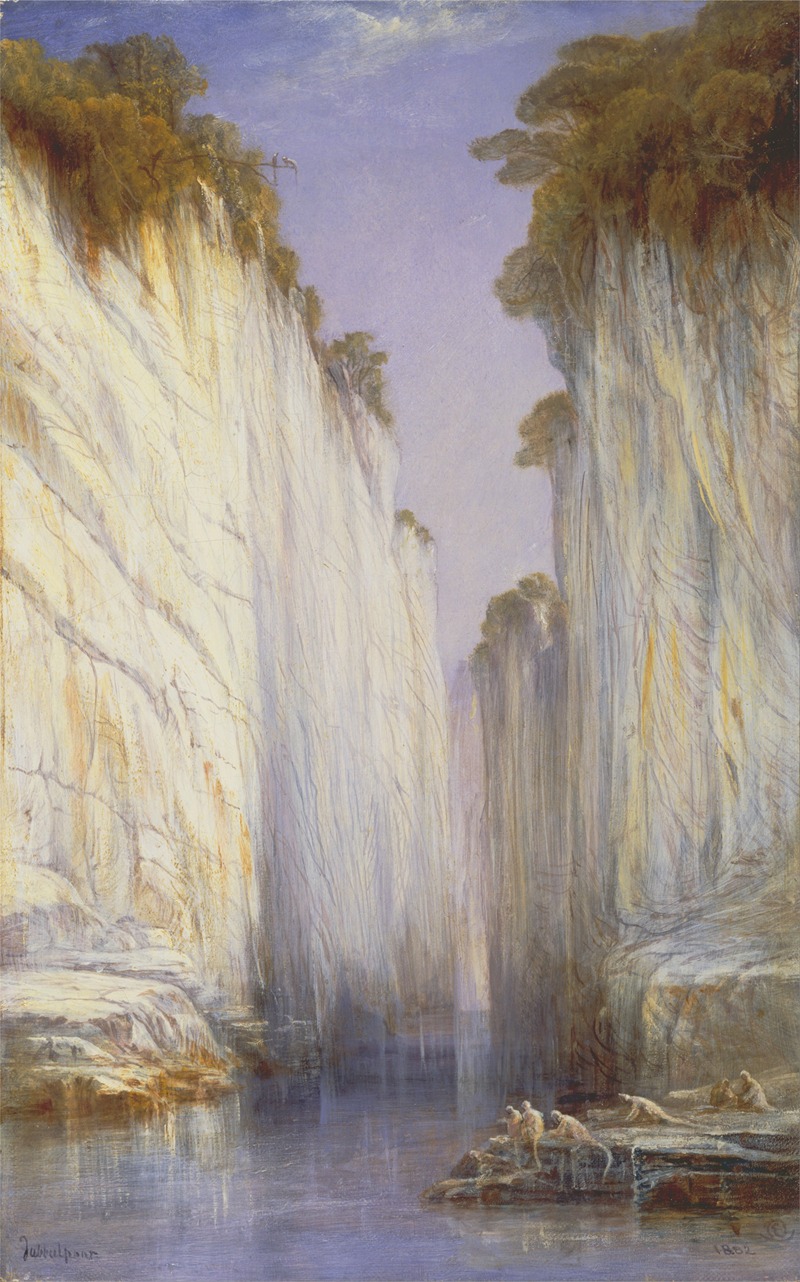 Edward Lear - The Marble Rocks, Nerbudda Jubbolpore