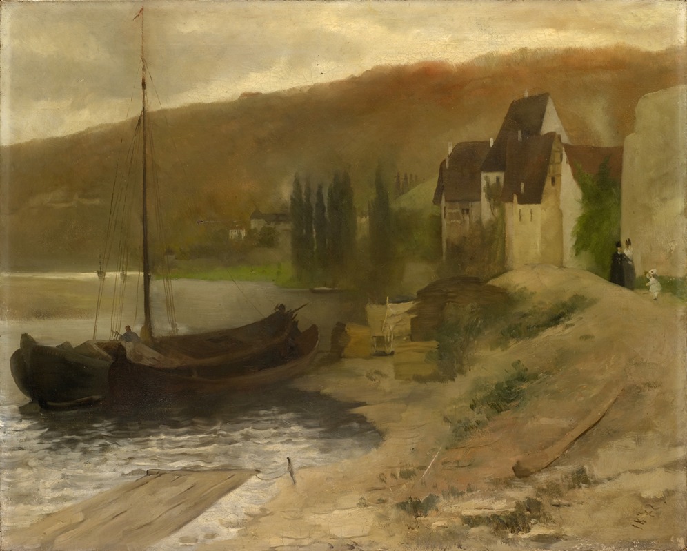 Ernst Schiess - Landscape at the Main River