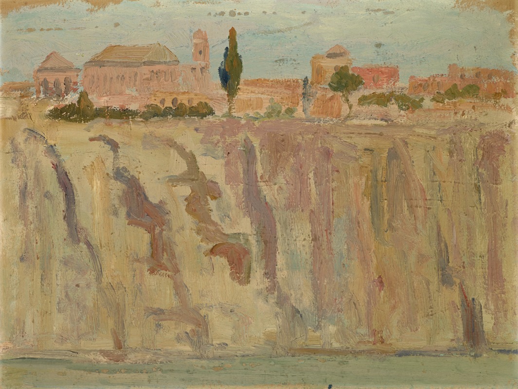 Ernst Schiess - Toledo über dem Felsufer des Tajo