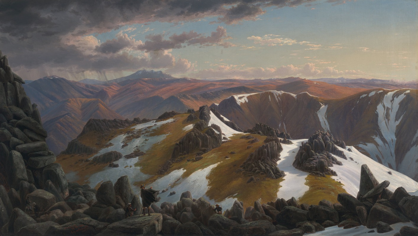 Eugène von Guérard - North-east view from the northern top of Mount Kosciusko