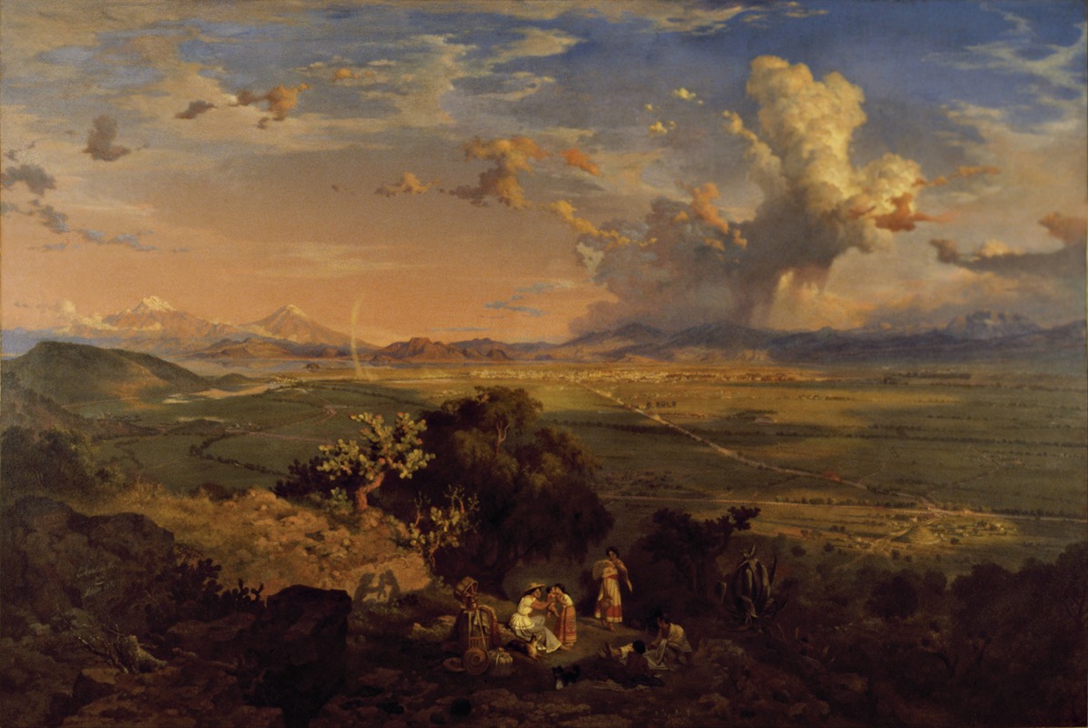 Eugenio Landesio - The Valley of Mexico Seen from the Tenayo Hill