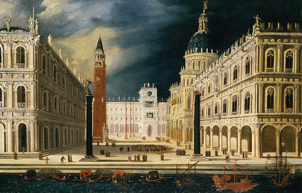 François de Nomé - Venice, A View Of San Marco From The Bacino