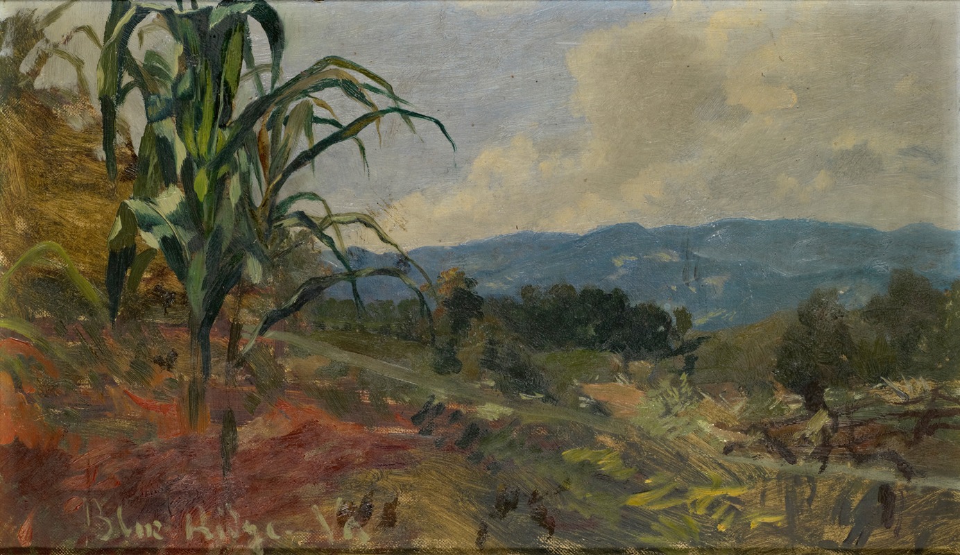 Frank Buchser - Landscape with Giant Corn in the Foreground