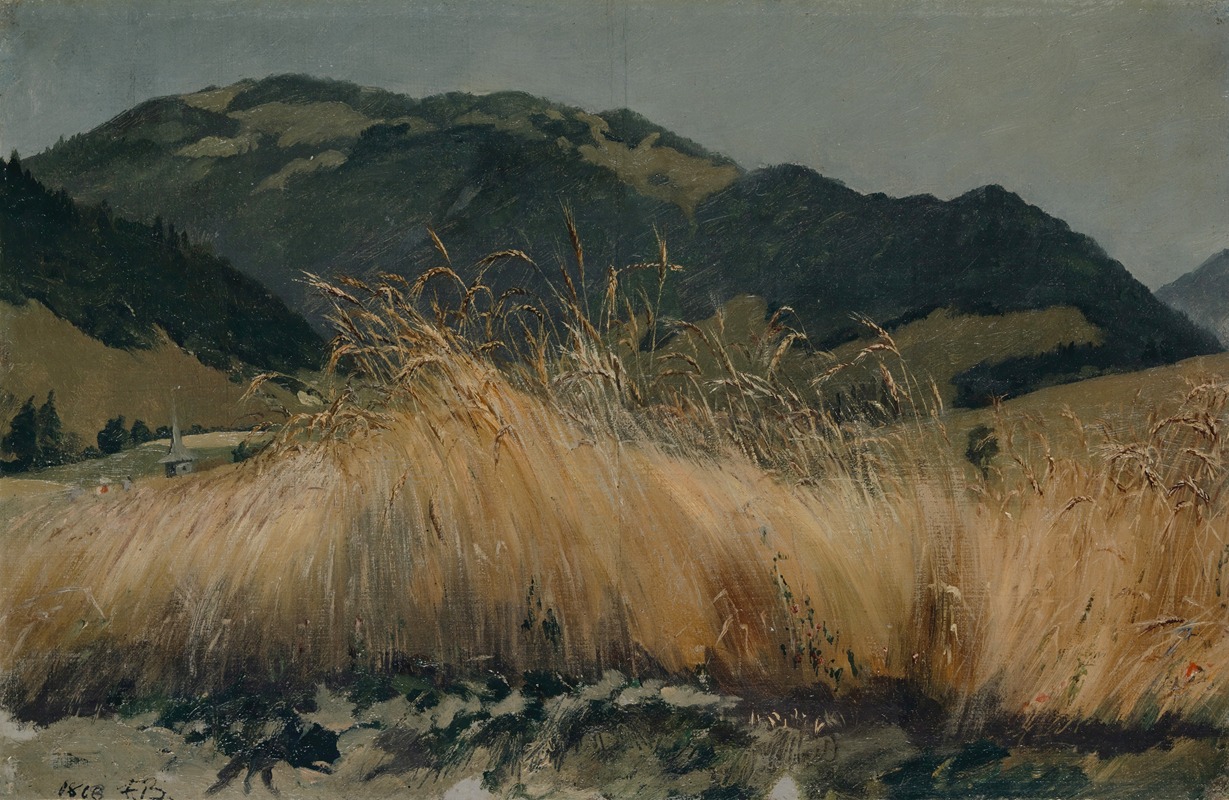 Frank Buchser - Rye field in the Jura