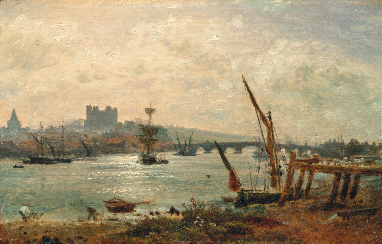Frederick Nash - Rochester Cathedral and Castle