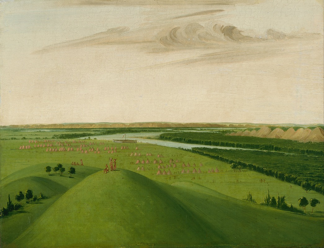 George Catlin - Fort Union, Mouth of the Yellowstone River, 2000 Miles above St. Louis