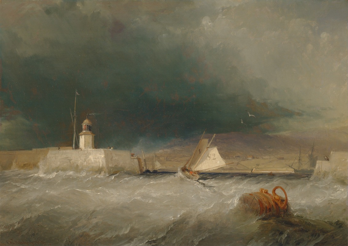 George Chambers - Port on a Stormy Day