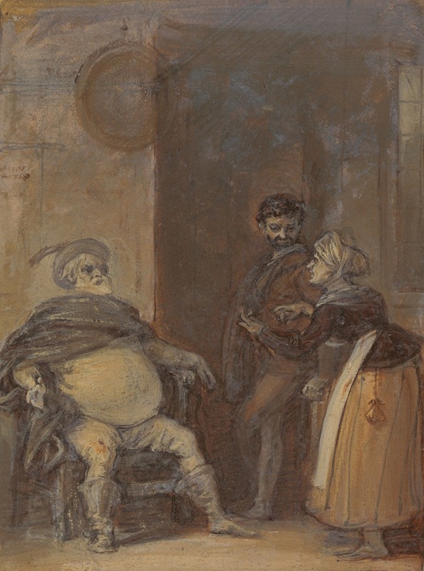 Robert Smirke - Falstaff with Mistress Quickly and Bardolph
