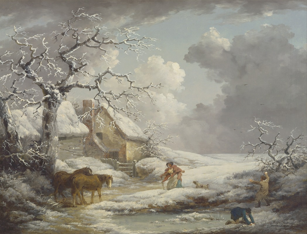 George Morland - Winter Landscape