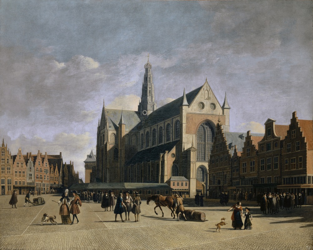Gerrit Adriaensz. Berckheyde - The Market Place in Haarlem