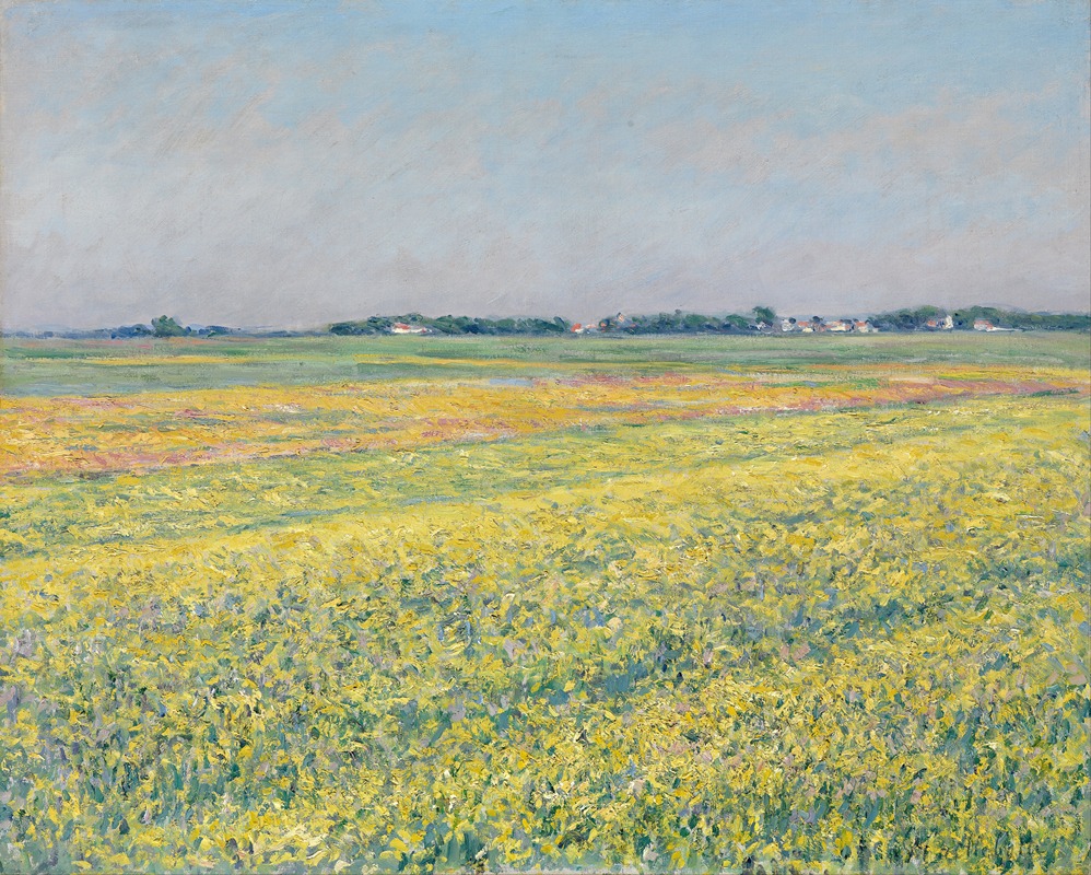 Gustave Caillebotte - The plain of Gennevilliers, yellow fields