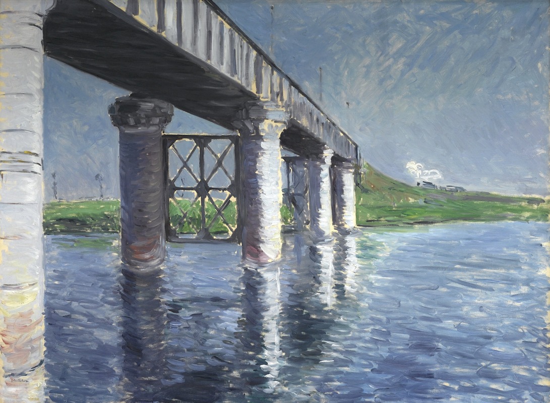 Gustave Caillebotte - The Seine and the Railroad Bridge at Argenteuil (La Seine et le pont du chemin de fer dArgenteuil)