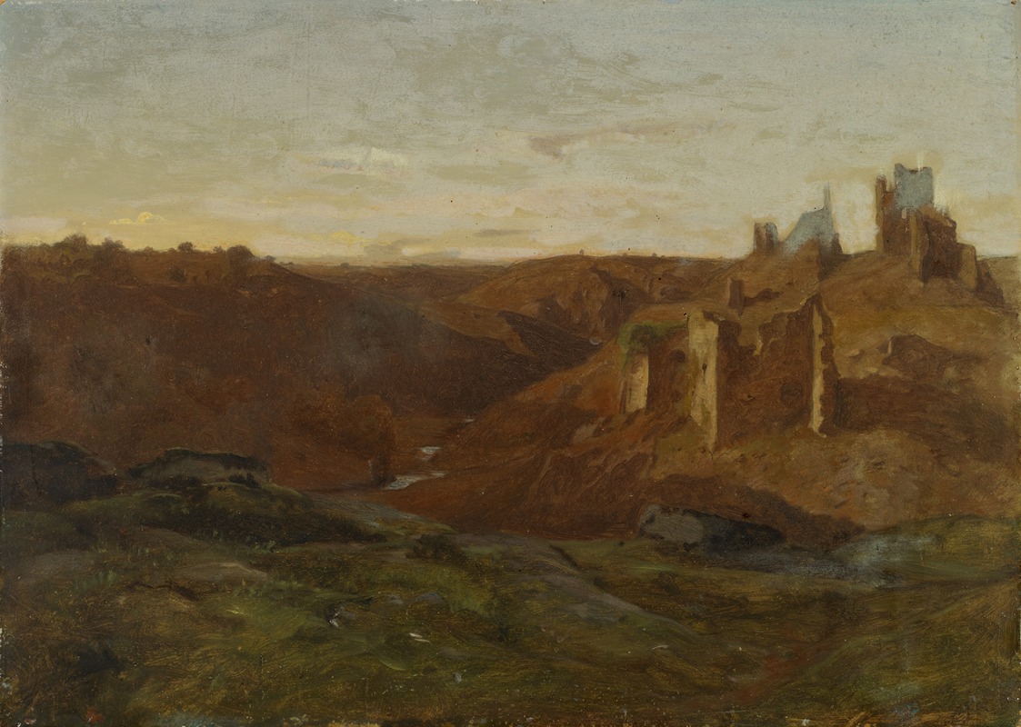 Gustave Castan - Landscape with Ruins
