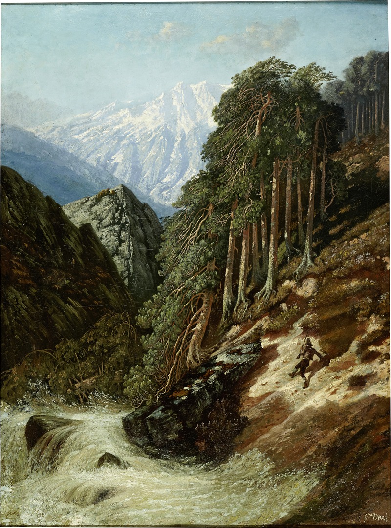 Gustave Doré - Alpine Landscape with Beck