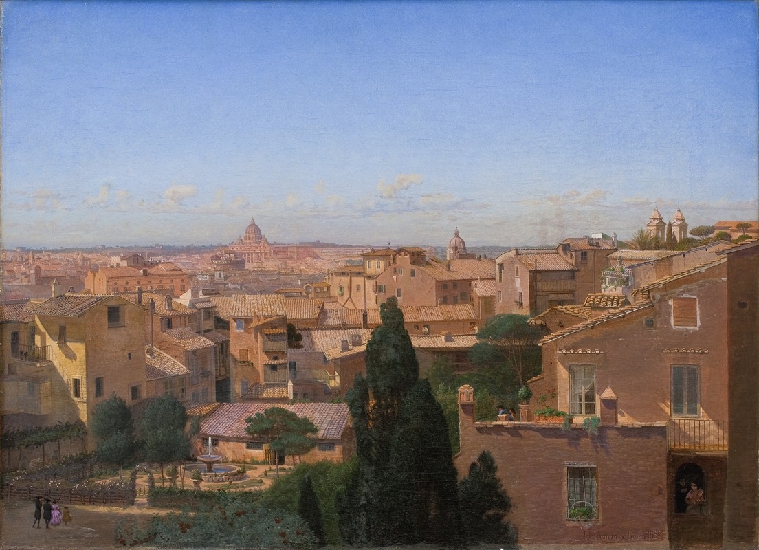 Hans Jørgen Hammer - A View of Rome Seen from the Artist’s Dwelling