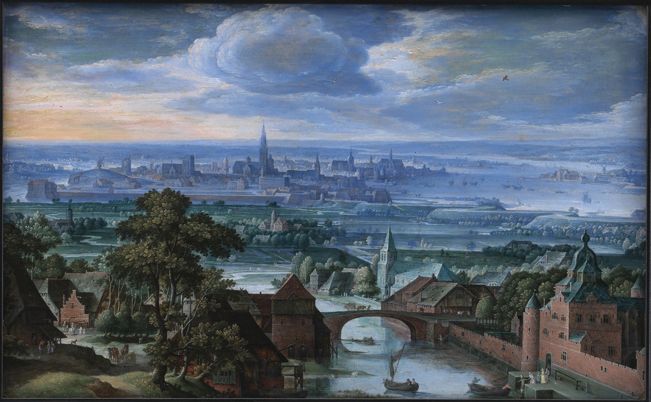 Hans Bol - Landscape with a View of Antwerp