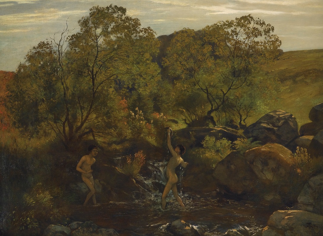 Hans Thoma - Badende Jünglinge (Bathing Boys)