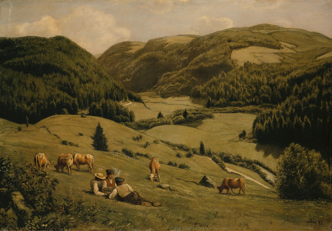 Hans Thoma - The Alb Valley near Sankt Blasien