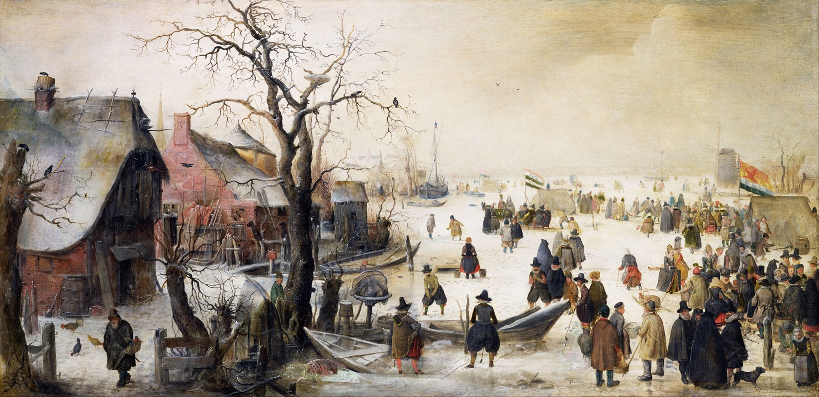 Hendrick Avercamp - Winter Scene on a Canal