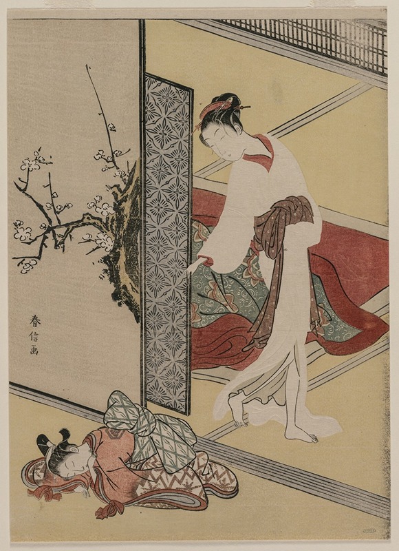 Suzuki Harunobu - Courtesan and Sleeping Attendant