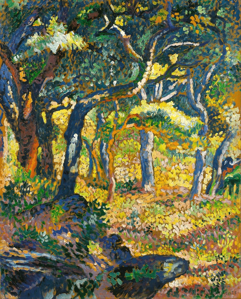 Henri-Edmond Cross - Une clairière en Provence (Étude)