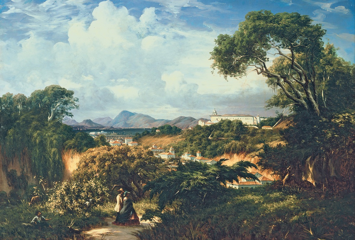 Henri Nicolas Vinet - View of Santa Teresa Convent from the Heights of Paula Matos