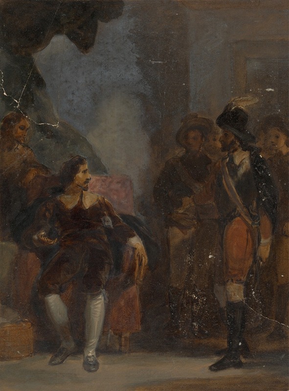 Robert Smirke - Man Seated while Speaking to a Soldier Who is Standing