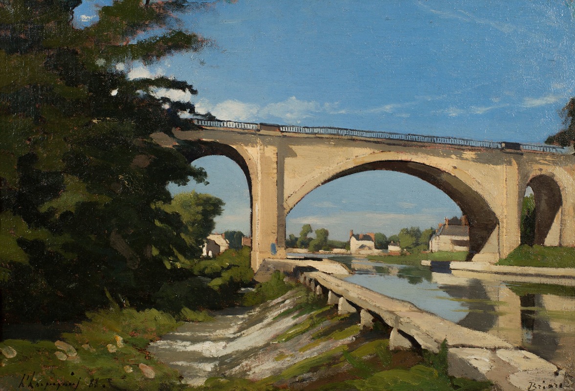 Henri-Joseph Harpignies - The Railroad Bridge at Briare
