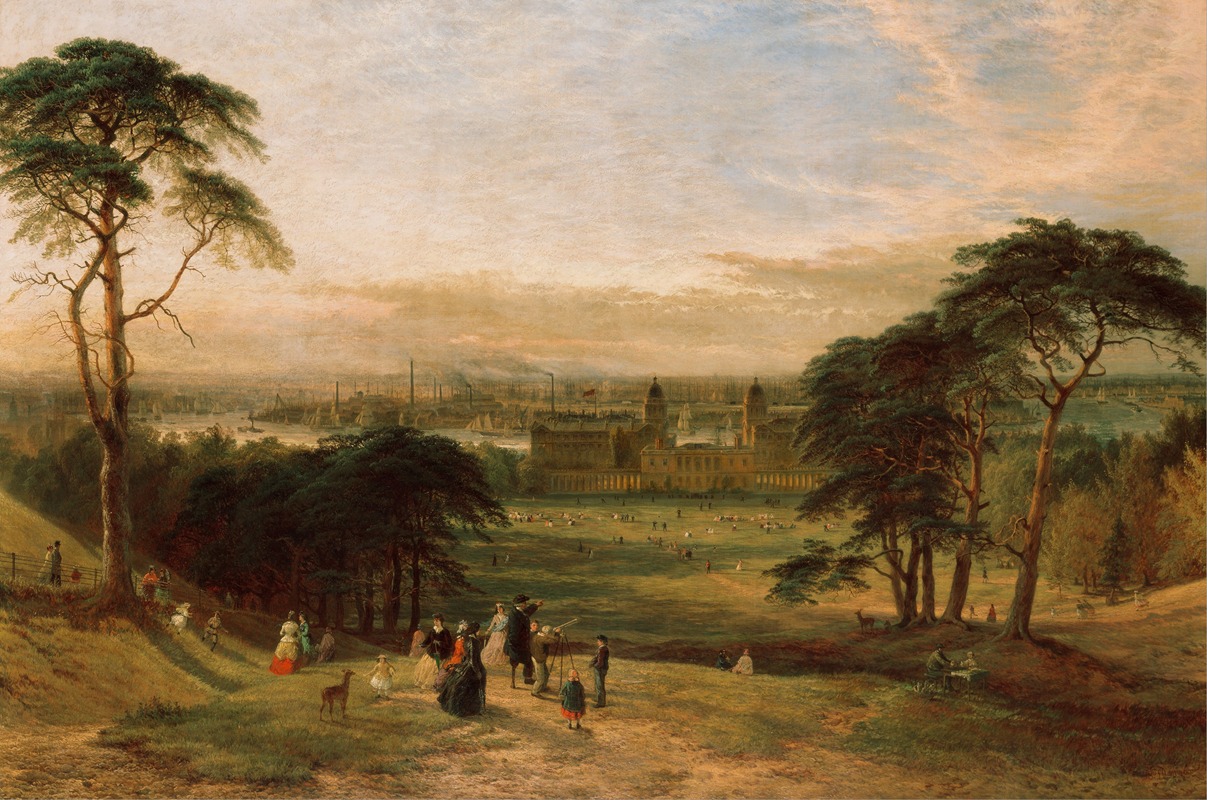 Henry Dawson - London from Greenwich Hill