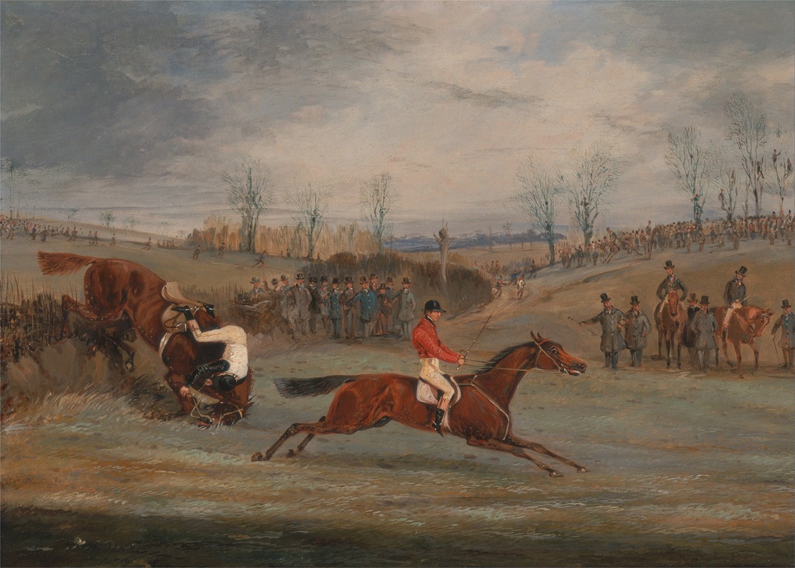 Henry Thomas Alken - Scenes from a steeplechase: Near the Finish