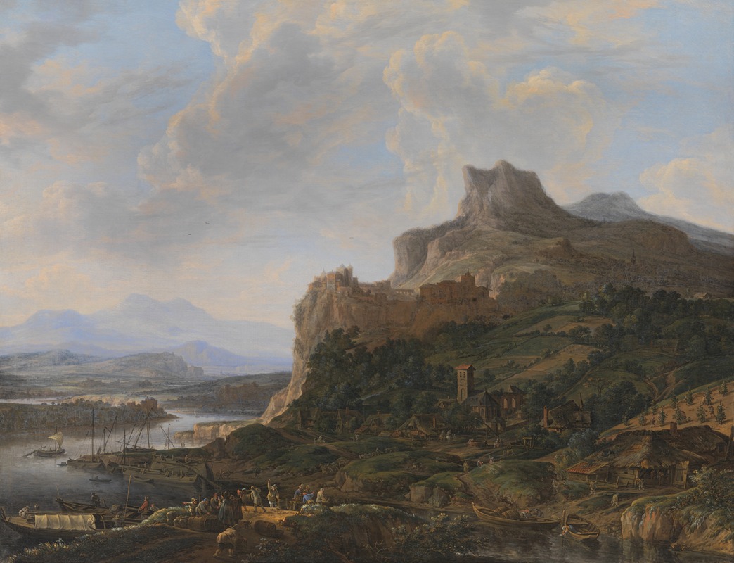 Herman Saftleven - Landscape by the Rhine