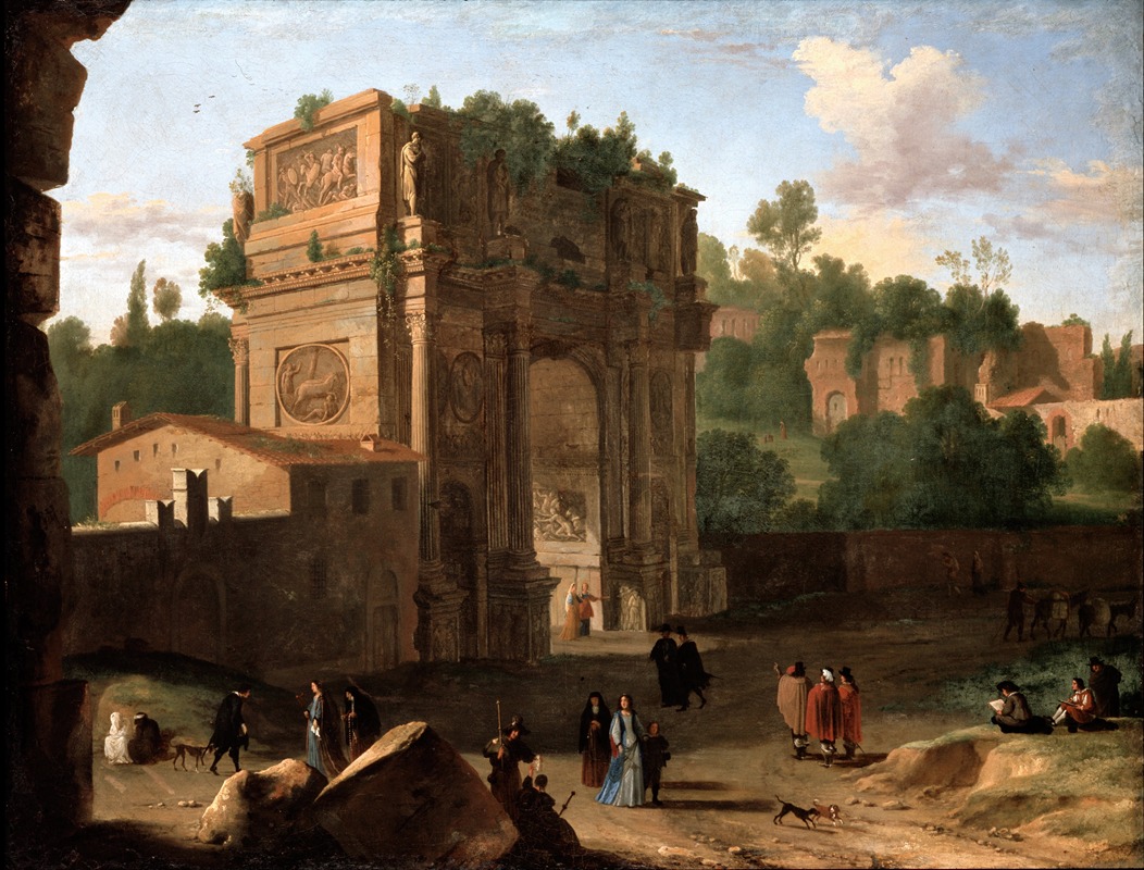 Herman van Swanevelt - The Arch of Constantine, Rome