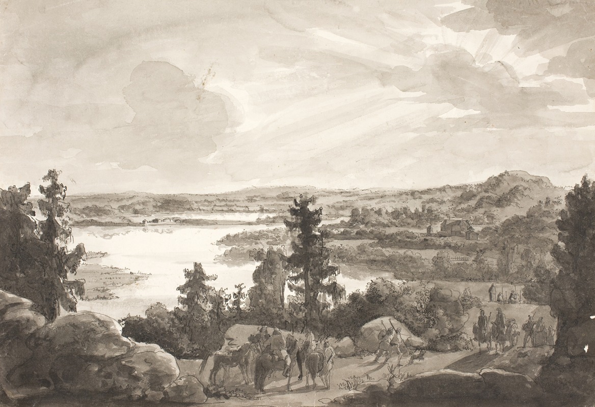 Johan Christian Dahl - View of a Lake, Norway