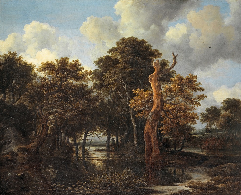 Jacob van Ruisdael - Wooden Marsh Landscape with Dead Tree