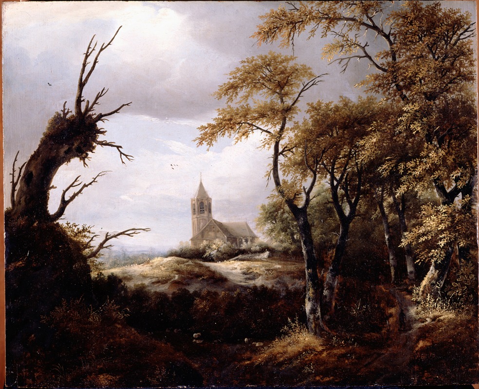 Jacob van Ruisdael - Landscape with a Church