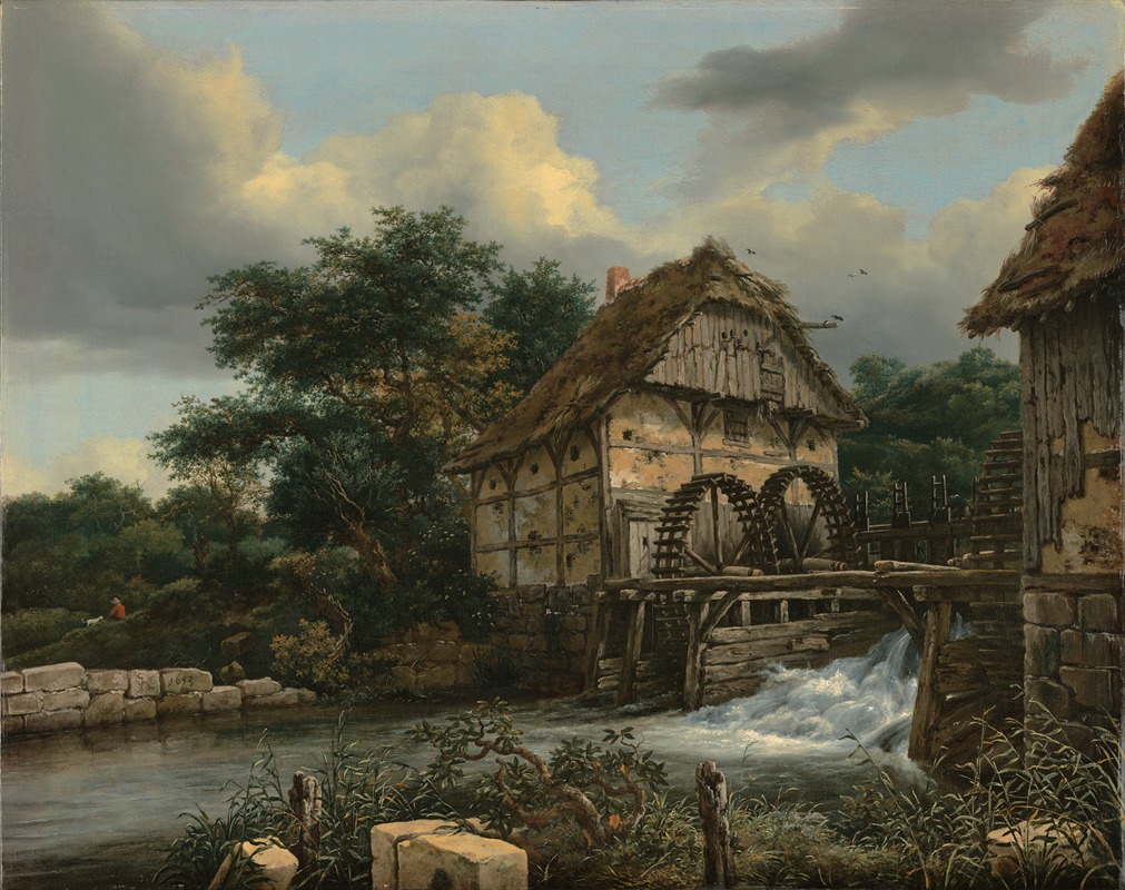 Jacob van Ruisdael - Two Watermills and an Open Sluice