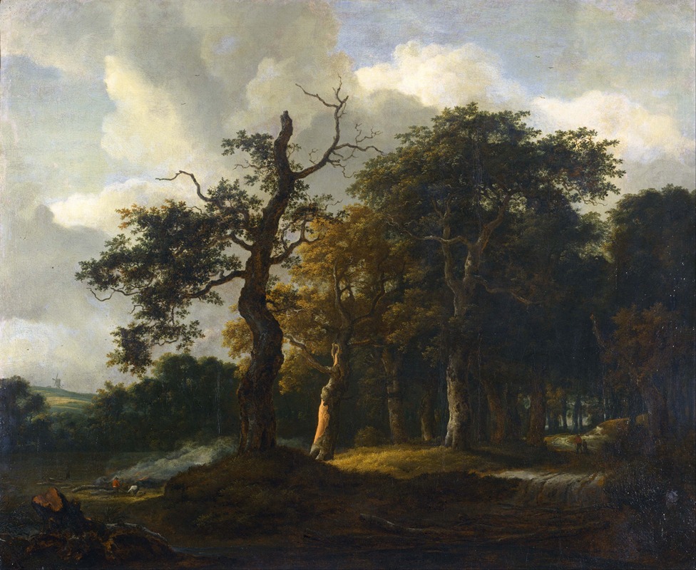 Jacob Salomonsz. van Ruysdael - A Road through an Oak Wood