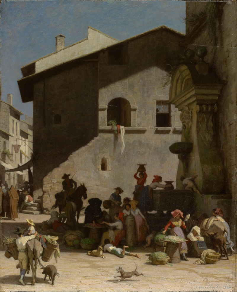 Jacques Alfred van Muyden - Roman Market Scene