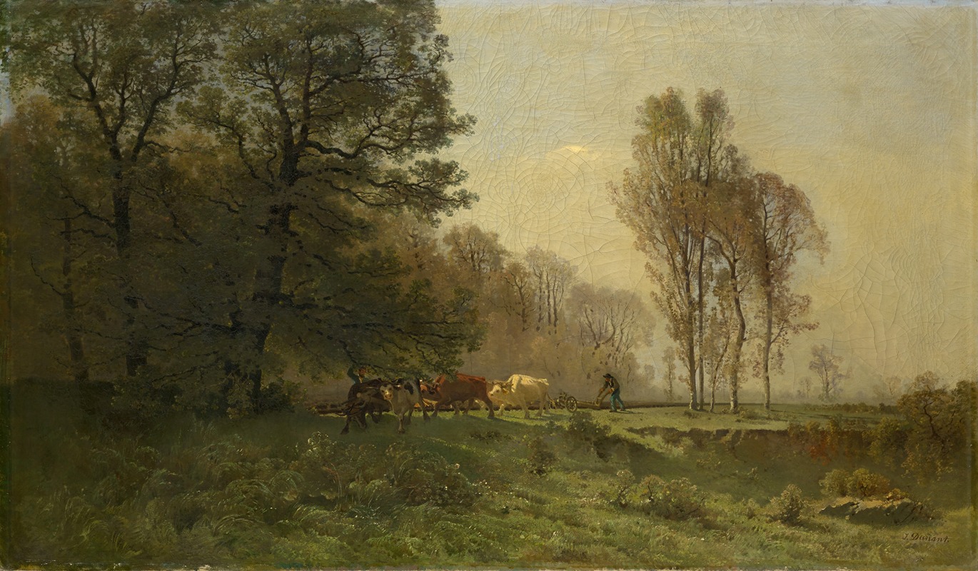 Jacques Dunant - Landscape with Ploughing Farmers