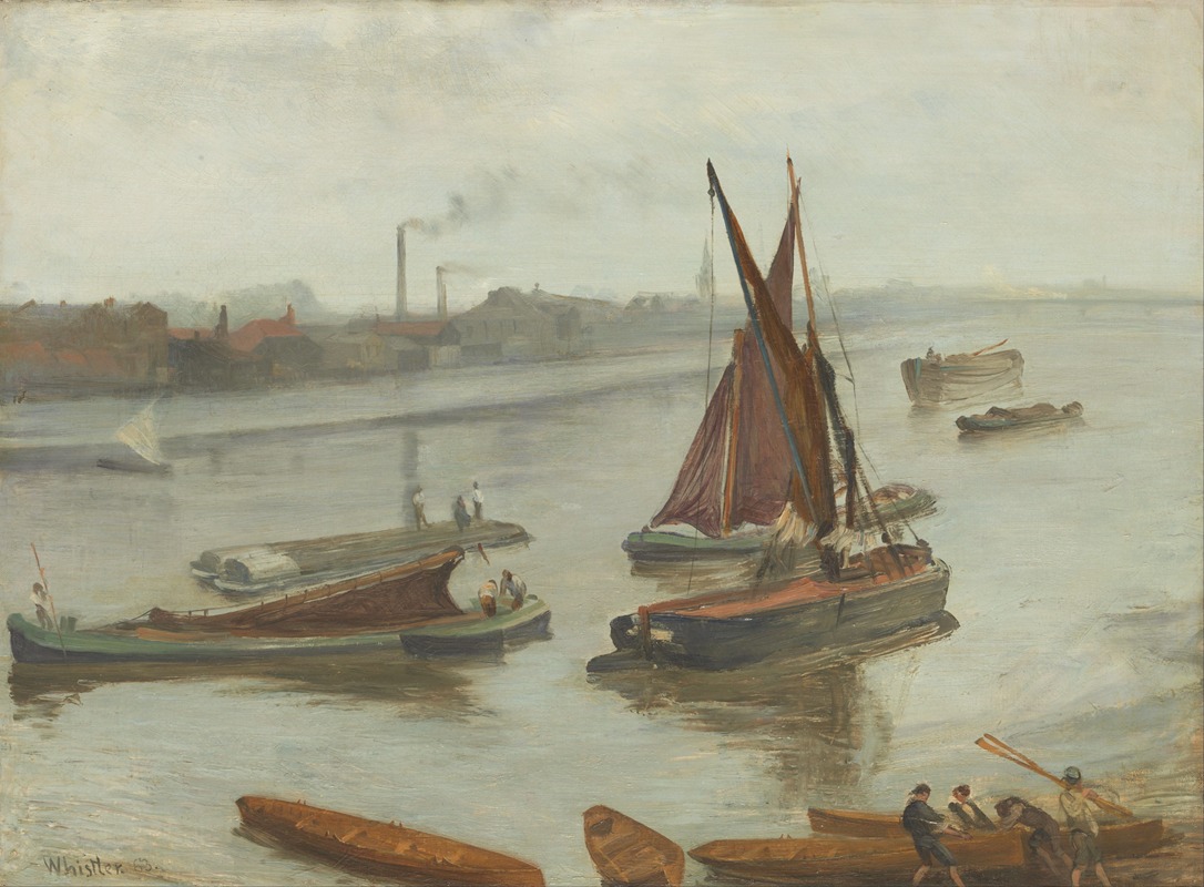 James Abbott McNeill Whistler - Grey and Silver- Old Battersea Reach