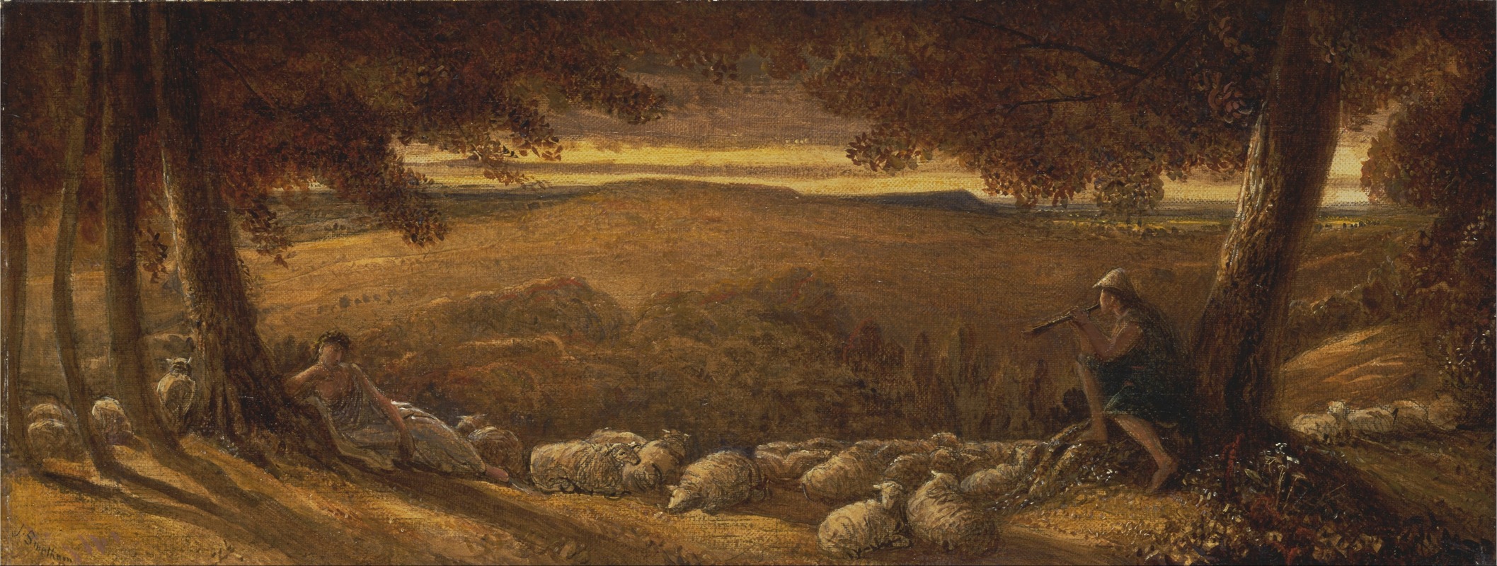 James Smetham - Evening Pasture